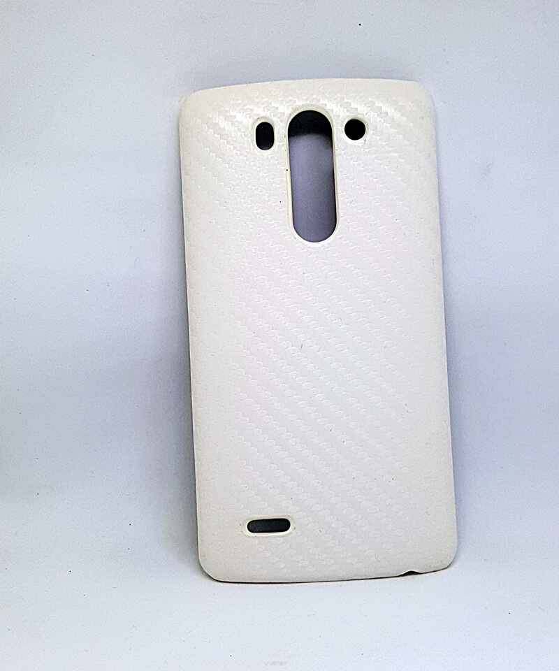 Накладка для LG G3 mini Карбон білий (пластик)-0